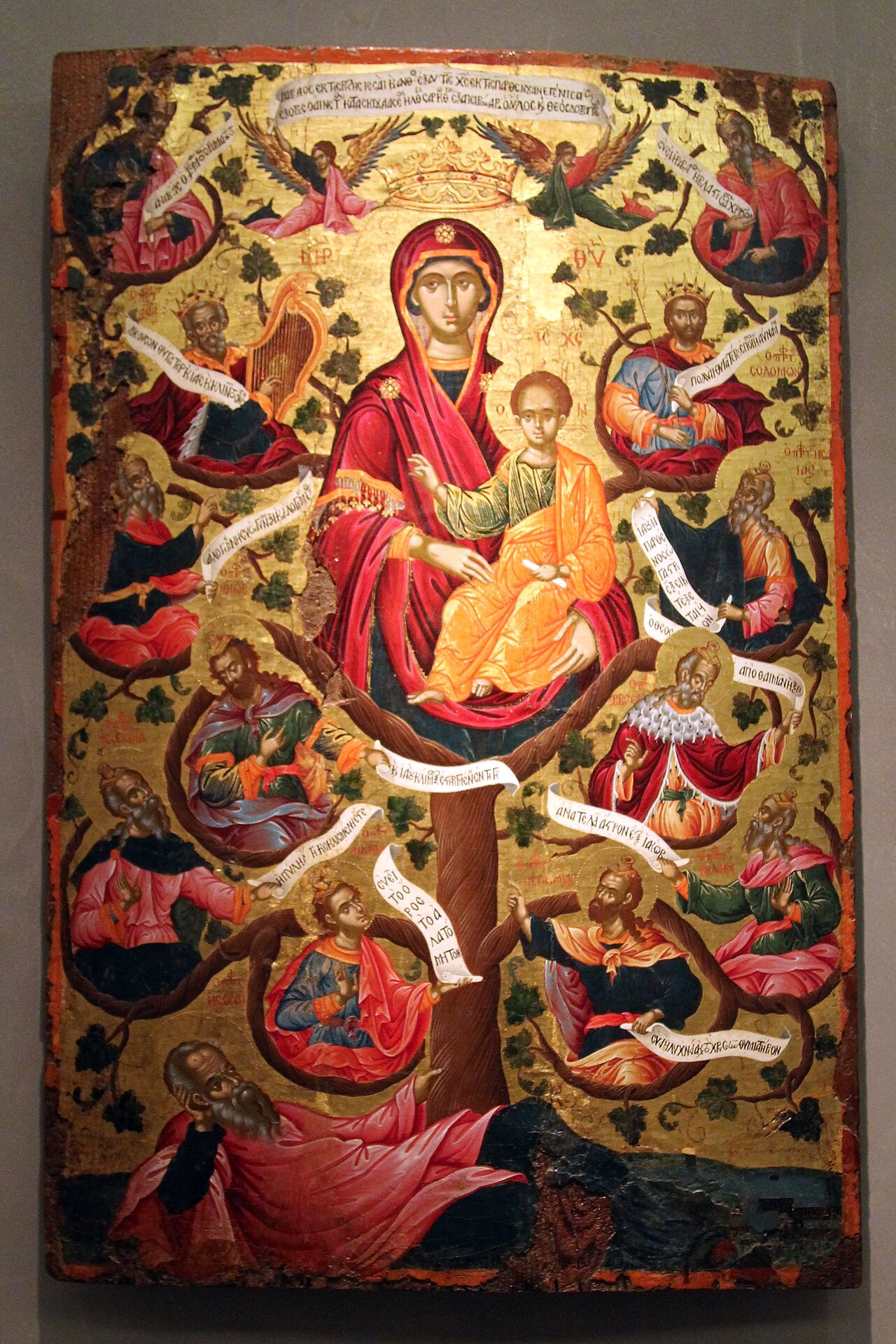 Icon of the Virgin of the Tree of Jesse, Cretan School (unknown master)