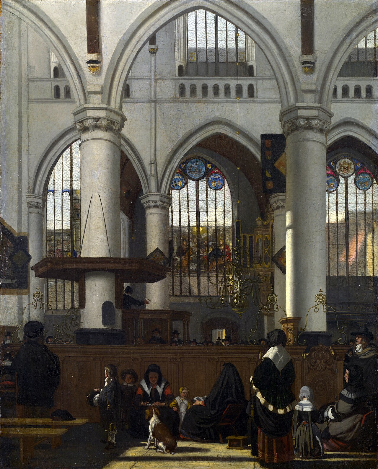 The Interior of the Oude Kerk, Amsterdam, Emanuel de Witte