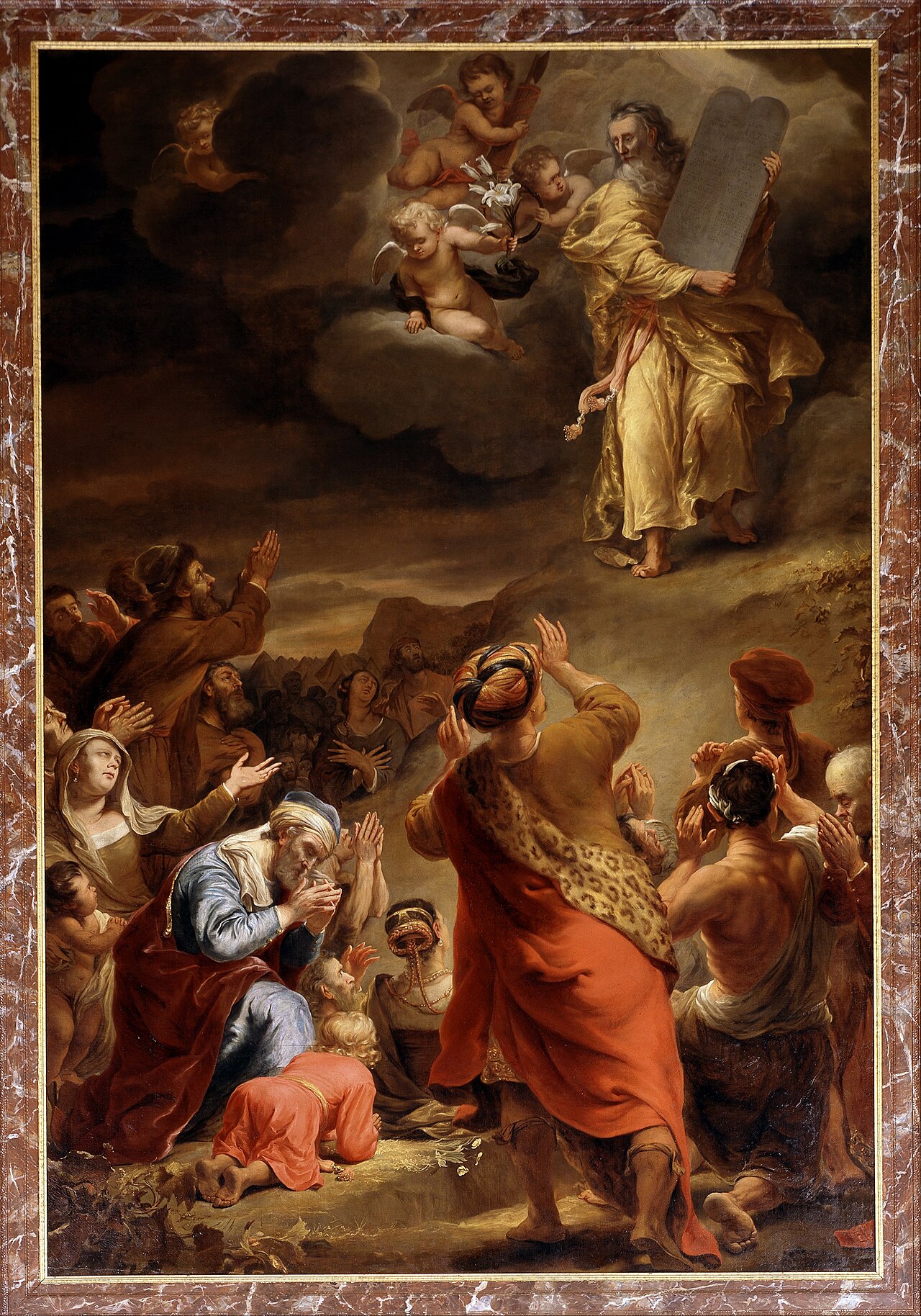 Moses Descends from Mount Sinai with the Ten Commandments, Ferdinand Bol