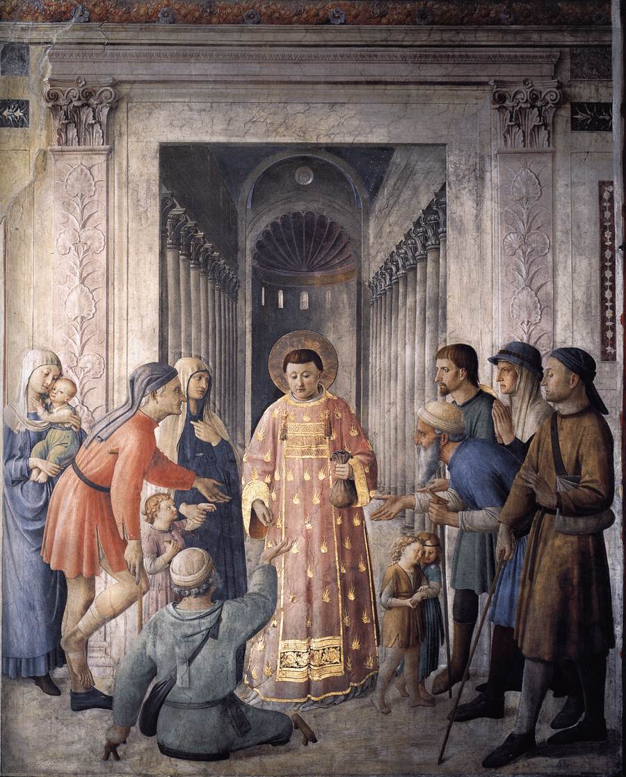 St Lawrence Distributing Alms, Fra Angelico