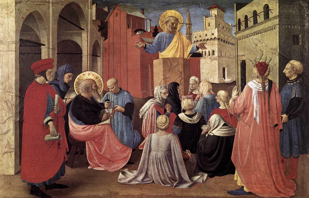 St Peter Preaching in the Presence of St Mark, Fra Angelico