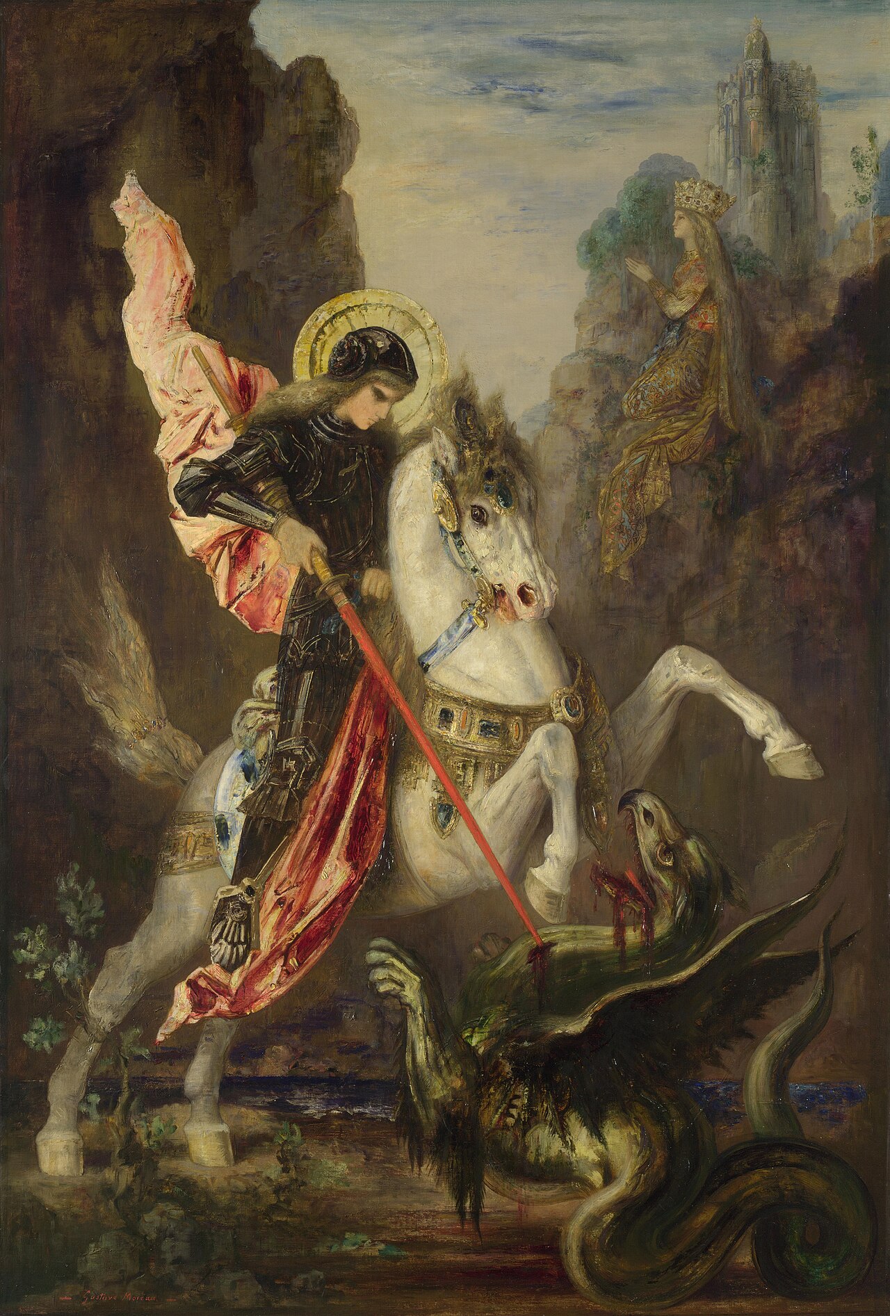 Saint George and the Dragon, Gustave Moreau