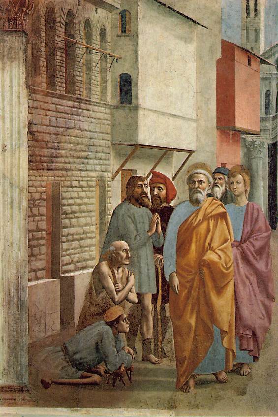 St Peter Healing the Sick with his Shadow, Masaccio
