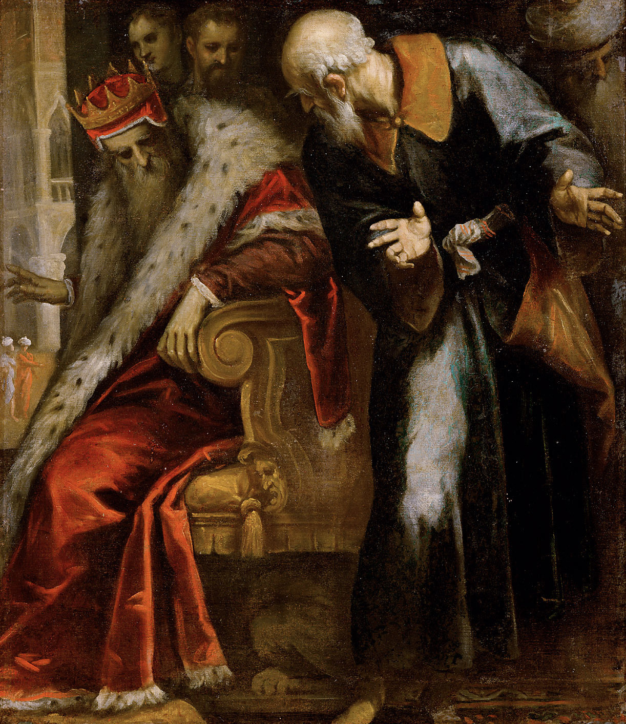 The Prophet Nathan Admonishes King David, Palma il Giovane