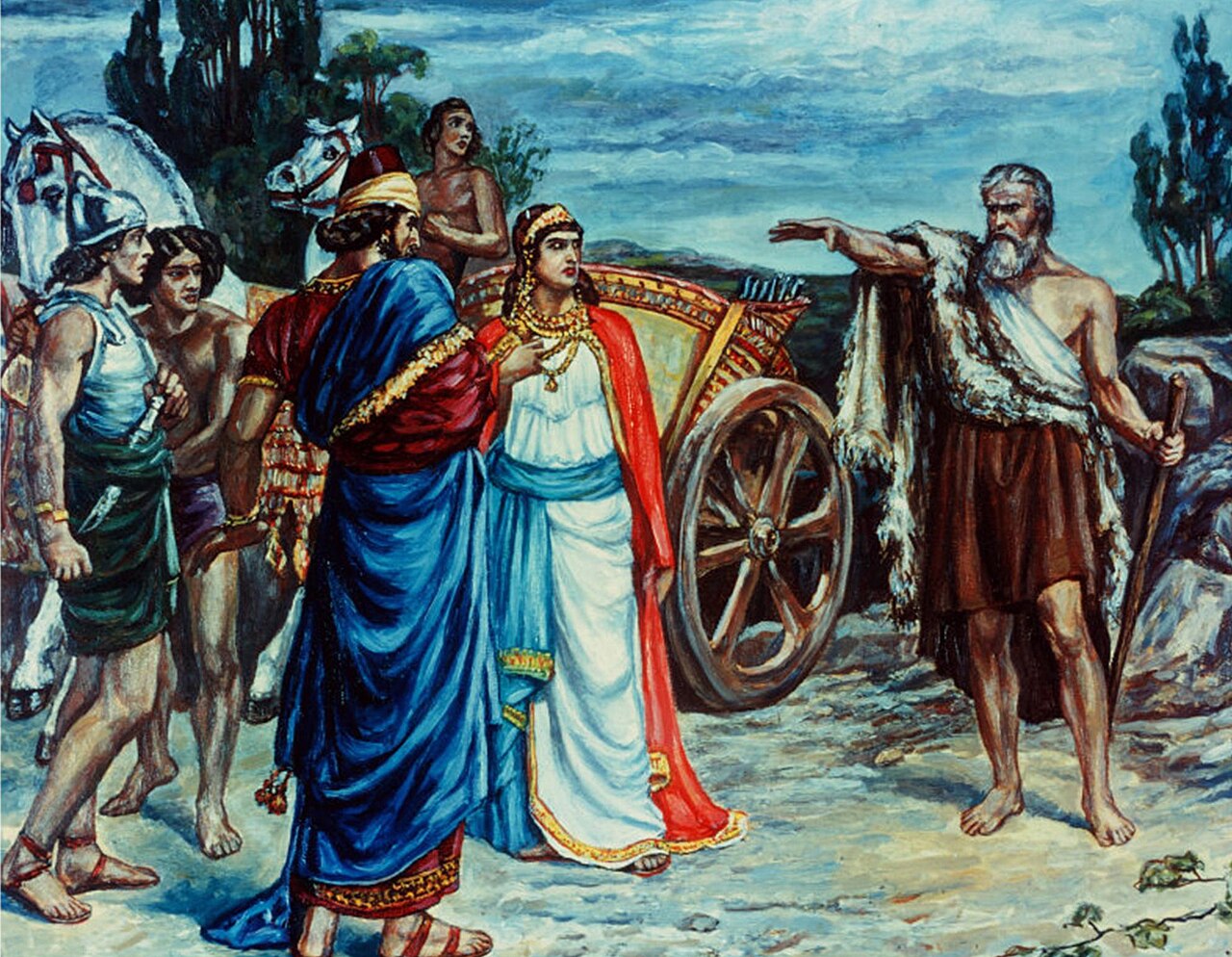 Jezebel and Ahab Meeting Elijah in Naboth's Vineyard, Sir Frank Dicksee