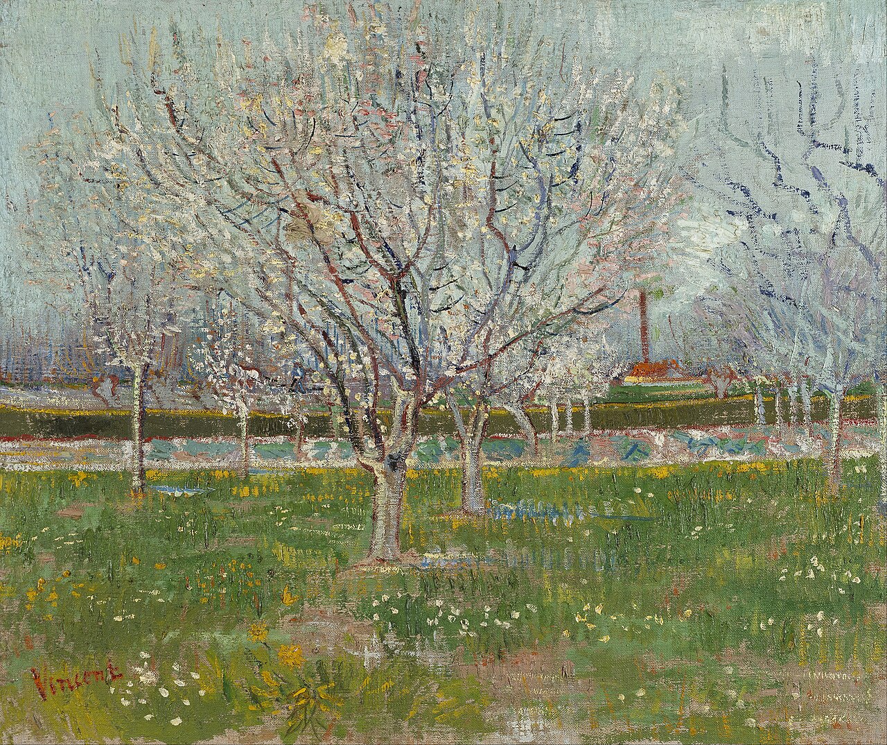Orchard in Blossom (Plum Trees), Vincent van Gogh