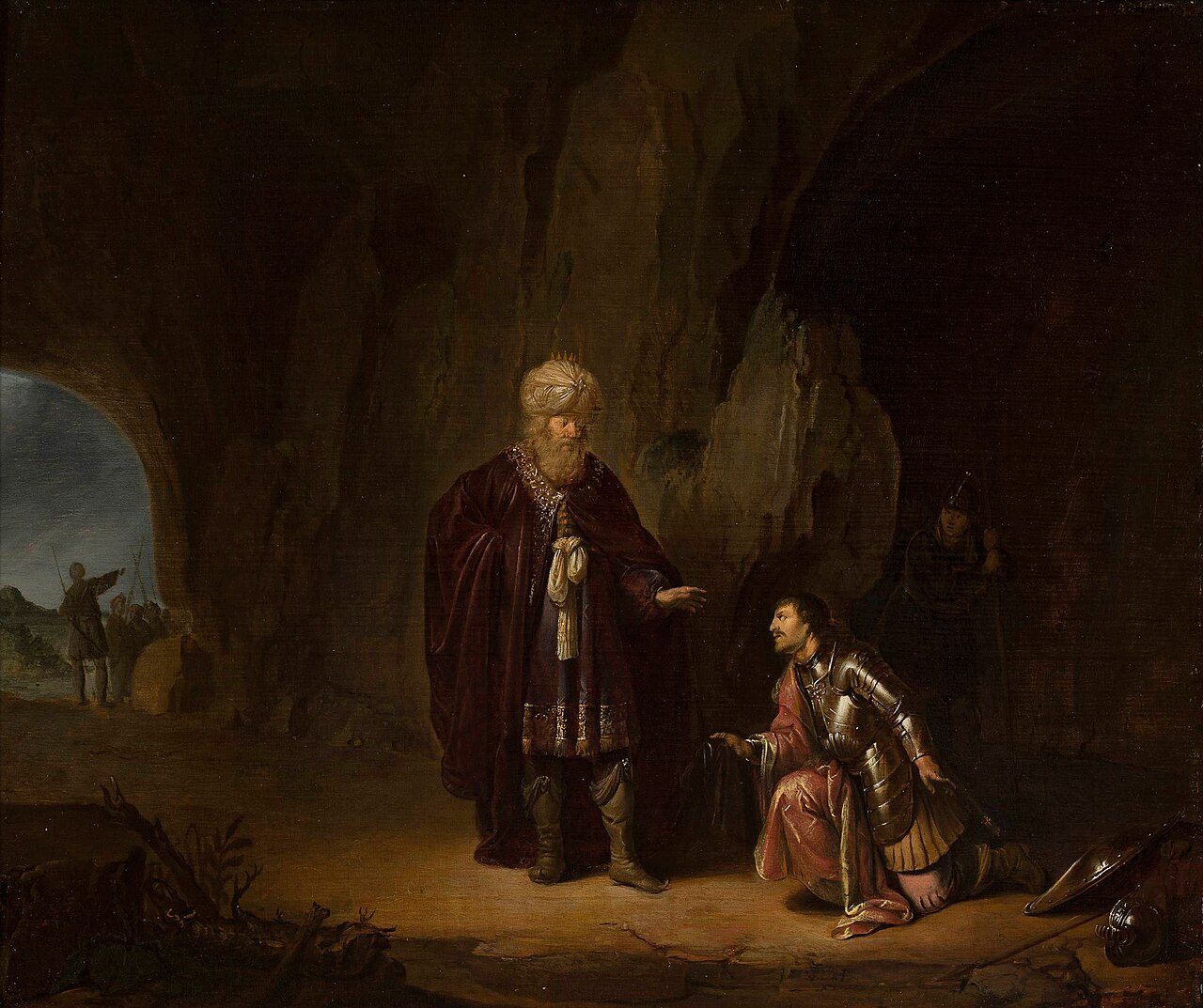 Saul and David in the Cave of En-Gedi, Willem de Poorter